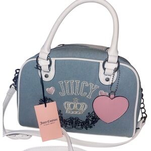 Juicy Couture retro chic denim bowler